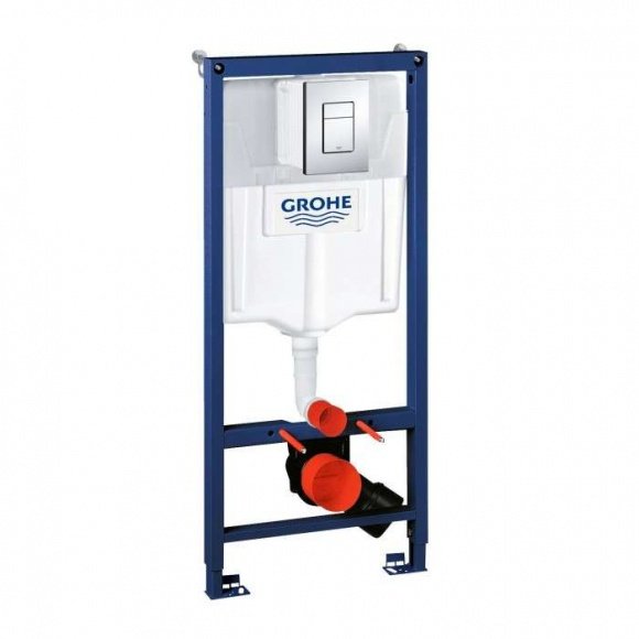 Инсталляционная система Grohe + подвесной унитаз без ободка Soft Close (387785HR)
